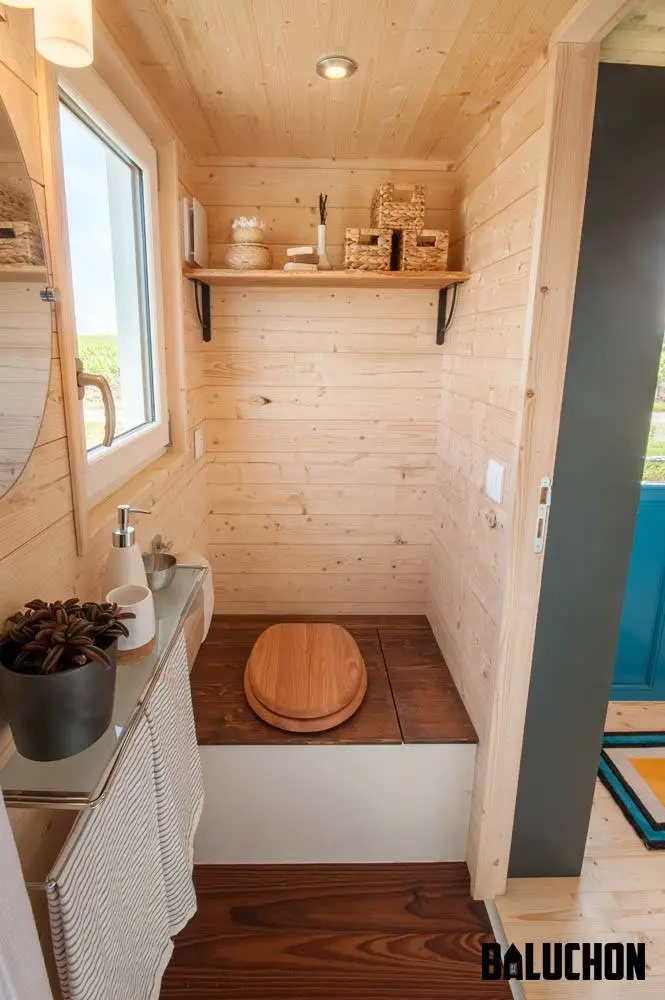 The Valhalla's bathroom includes a dry toilet