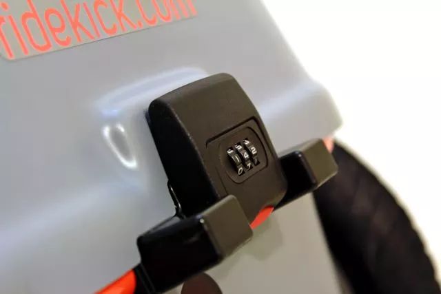 The Ridekick's built-in combination lock