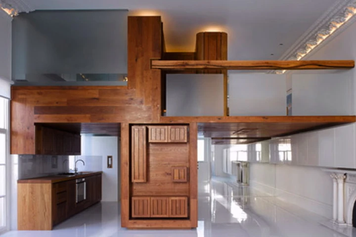 The Queen’s Gate makeover in London saw a simple studio apartment transformed into a luxury multi-level home