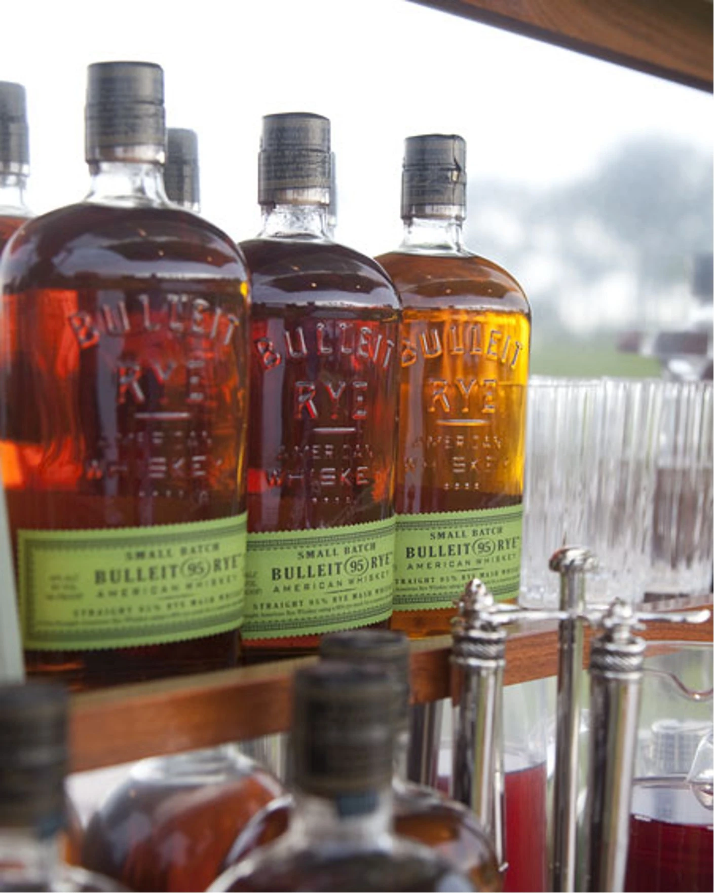 the Bulleit Frontier Whiskey Woody-Tailgate Trailer is made out of Bulleit bourbon barrels