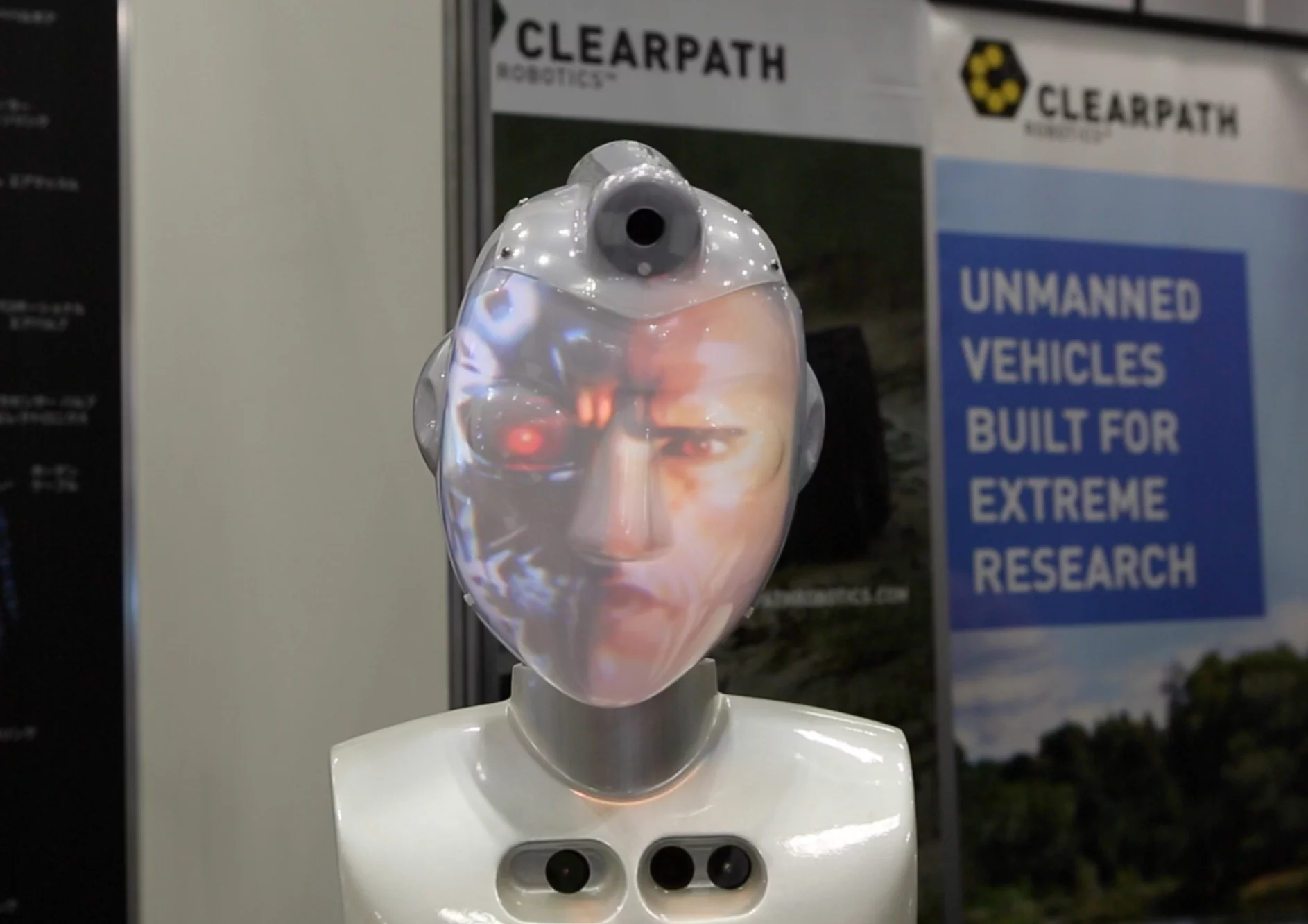 SociBot is capable of displaying a variety of facial identities