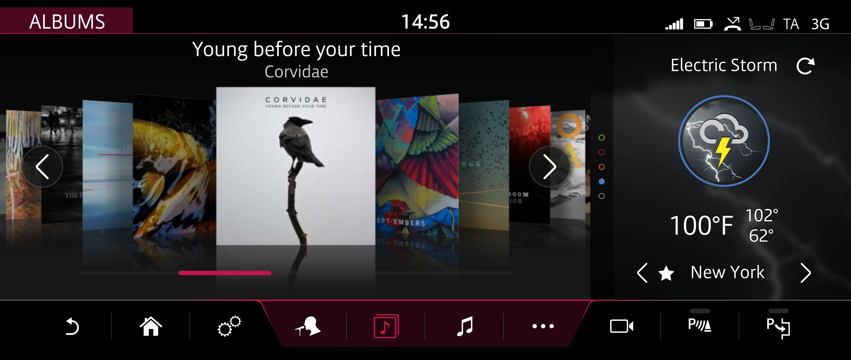 The 2016 Jaguar XF entertainment and weather alerts