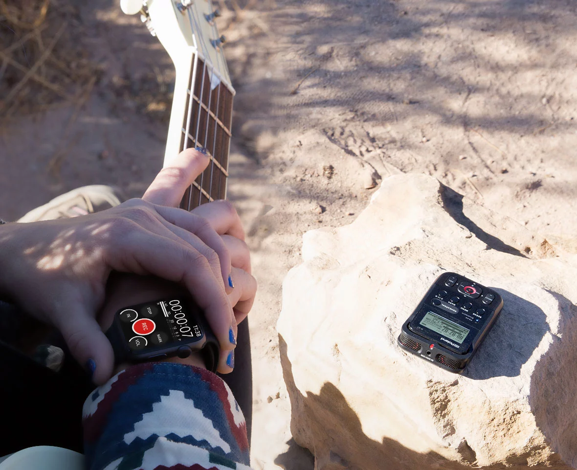 The Roland R-07 can be monitored and controlled using a smartphone or smartwatch