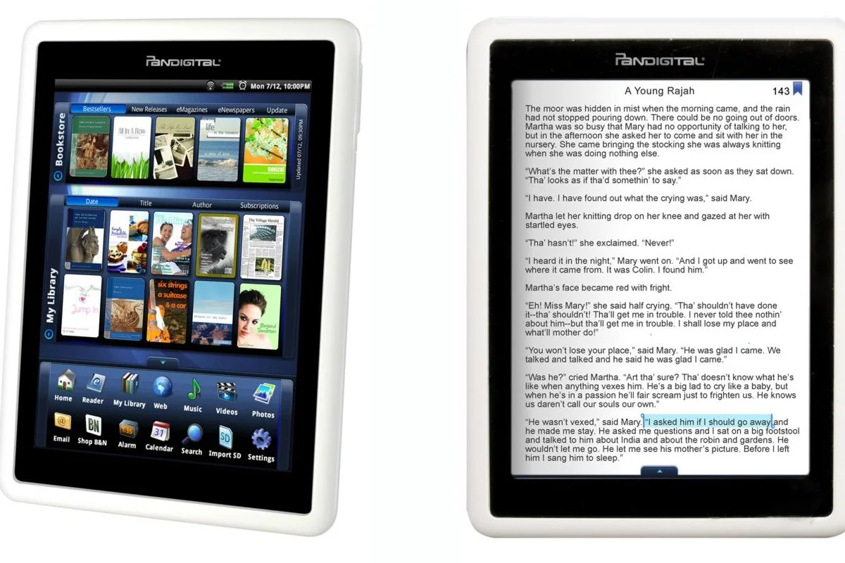 The first e-reader from digital photo frame manufacturer Pandigital sports a 7 inch color LCD display and benefits from access to the Barnes & Noble eBookstore