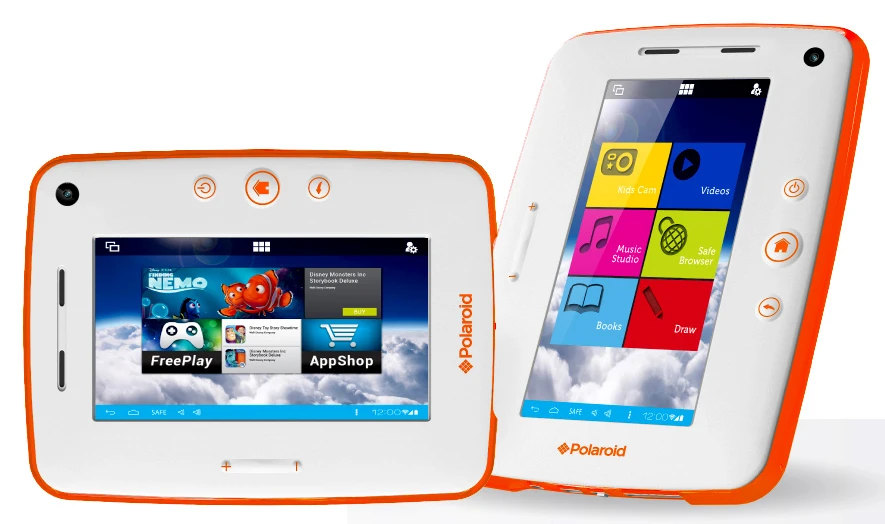 The Polaroid Kids Tablet 2 features a 1024 x 600 resolution display and a 1.6 GHz dual-core Cortex-A9 processor