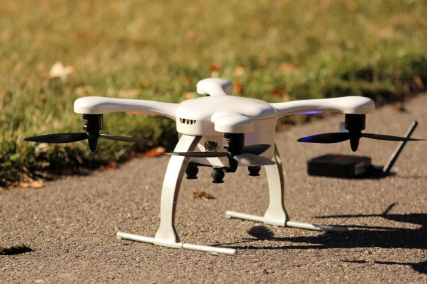The drone is powered by an 11.1-volt 5,400-mAh lithium-polymer battery, which should allow up to 30 minutes of flight time without the gimbal and camera, or about 20 with them attached