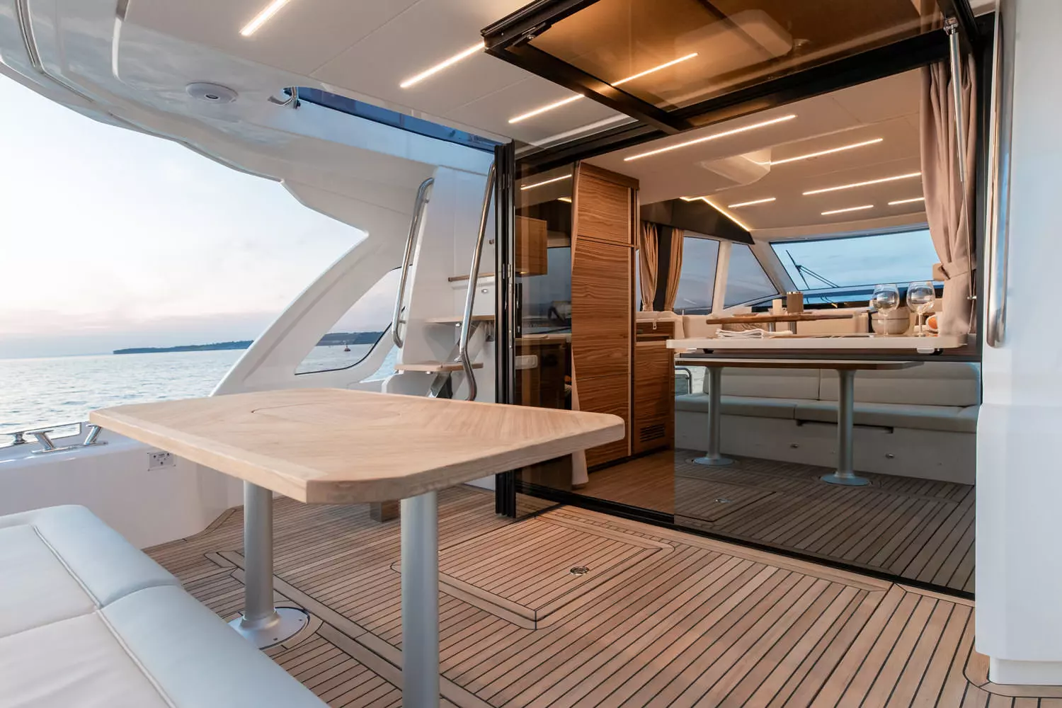 The Greenline 45 Fly is designed to sleep six people comfortably
