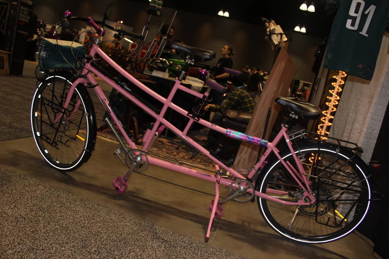 A hot pink tandem, from Sterling