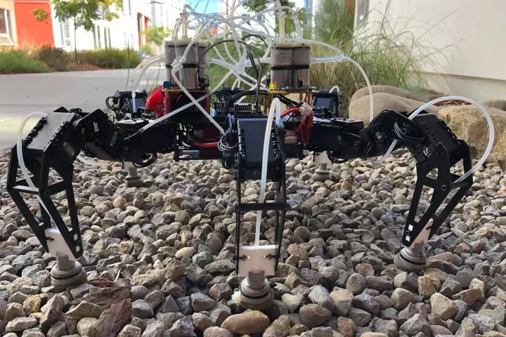 The feet have been tested on a commercially available hexapod robot