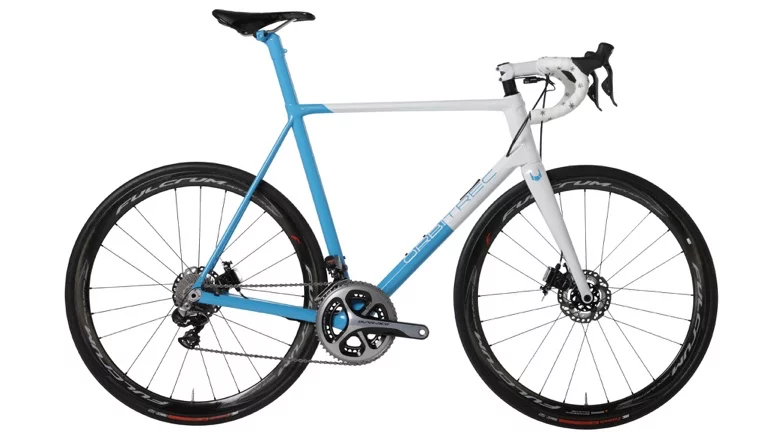 The Orbitrec's custom-fit frame consists of carbon fiber tubes joined together by 3D-printed titanium lugs