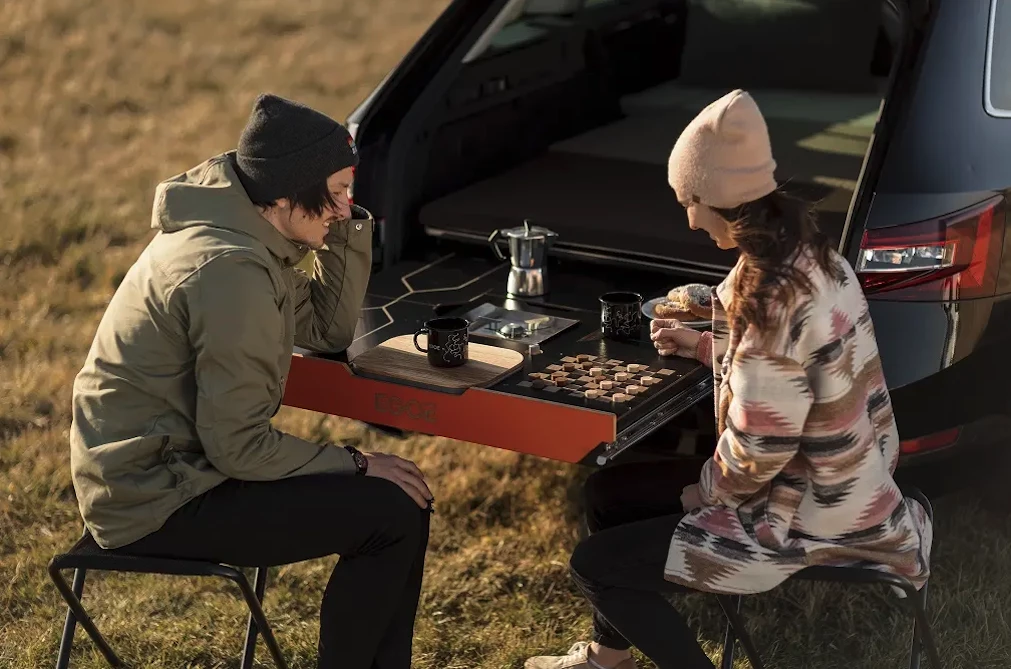 The Nestboard doubles as a dining table, side table and game surface