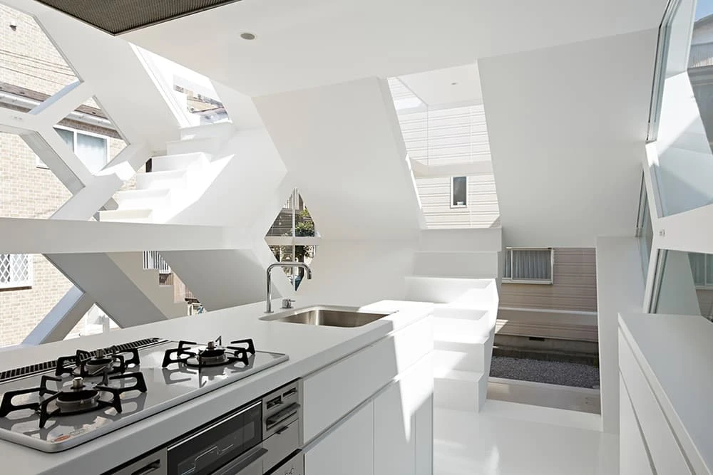 The kitchen and lounge areas of S House are open to nosey passersby