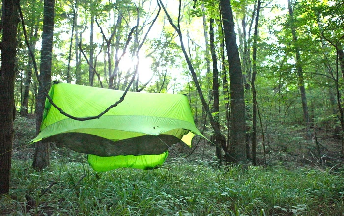 In the center of the Insect Shield is a Gear Storage Area, which sags a little lower to the ground and is made of a slightly thicker nylon than the top