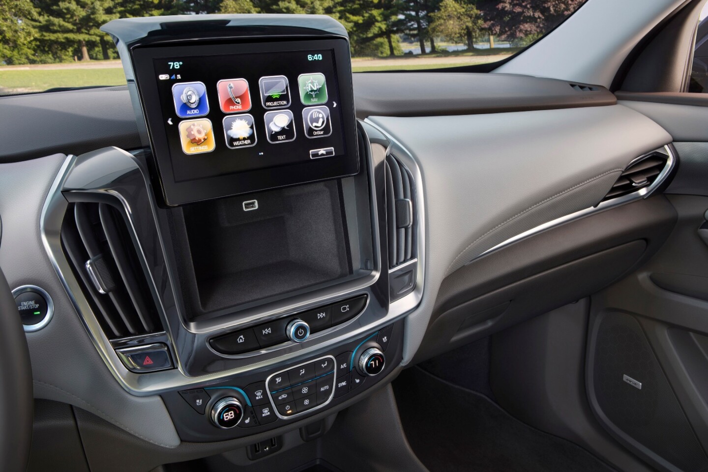 Storage for things large and small is ubiquitous and includes a handy storage space (with USB) behind the infotainment screen