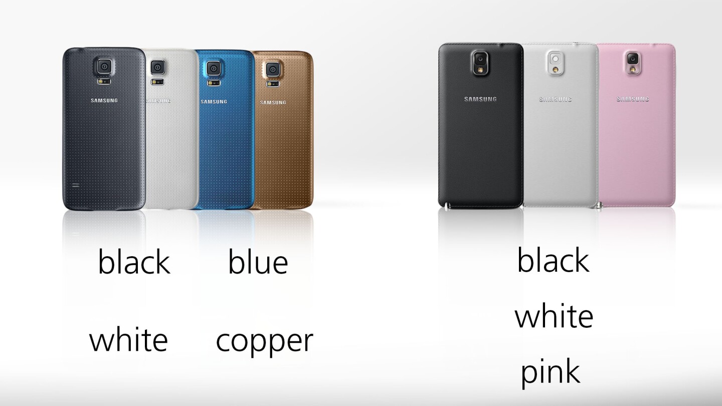 Several colors to choose from with each phone