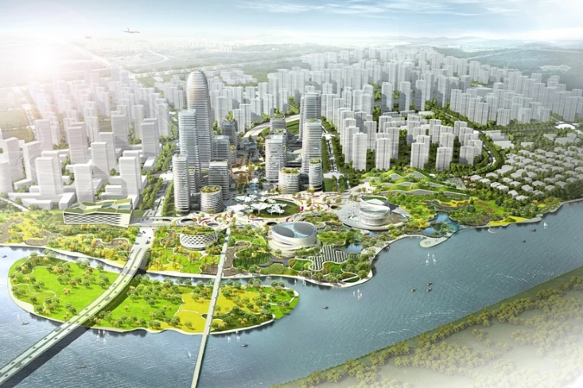 Binhai Eco City is designed to be a case study of green urban planning