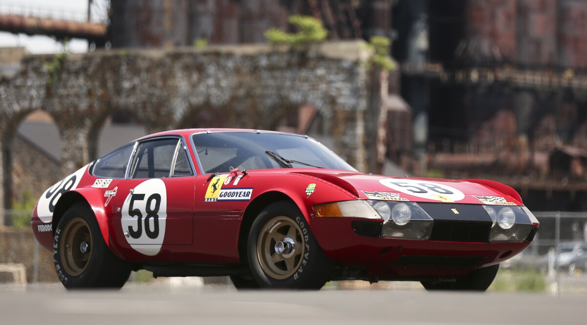 This 1969 Ferrari 365 GTB/4 began life as a European-spec road car but became much more as it was prepared for competition use and campaigned by the North American Racing Team (NART) in the 24 Hours of Le Mans in 1971 where it achieved 5th Overall and won the Index of Thermal Efficiency. Presented in its original 1971 NART Le Mans livery, this 365 GTB/4 Daytona Competizione is an indisputable piece of Ferrari racing history. Estimate: US$5,500,000-7,000,000. Image: Mathieu Heurtault. Official Auction Description and Images