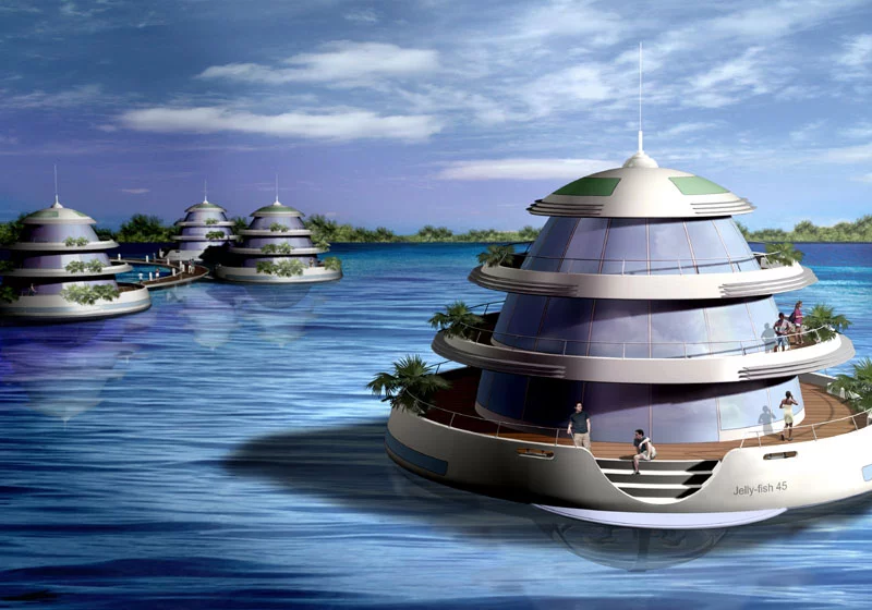 Jelly-fish 45 is among the futuristic designs by Giancarlo Zema