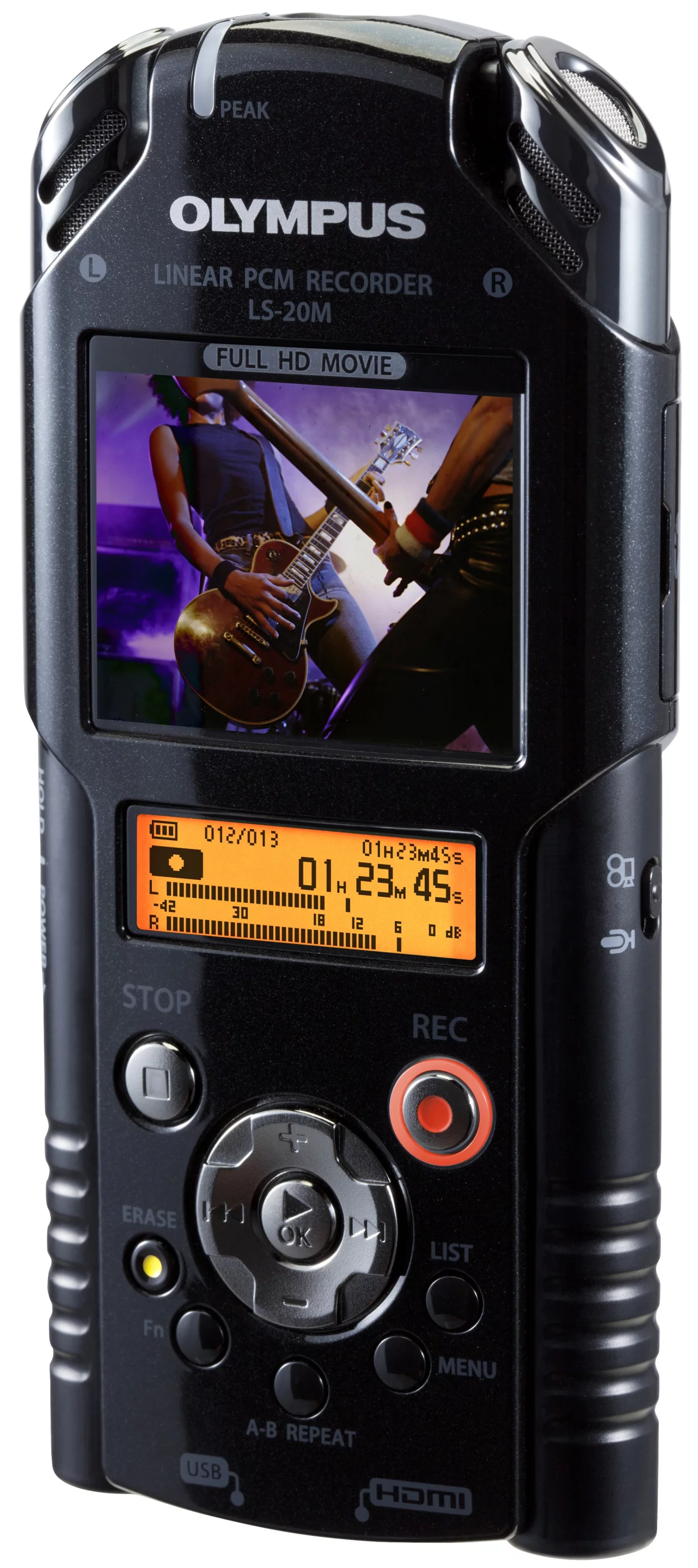 There's also a thumb panel to the side for settings adjustment while recording