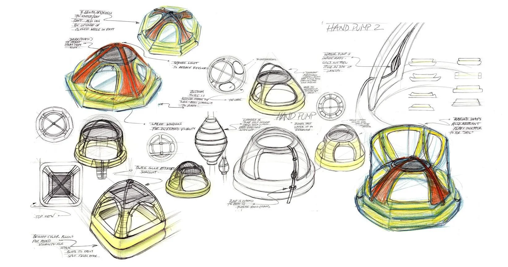 Rough sketches of the design