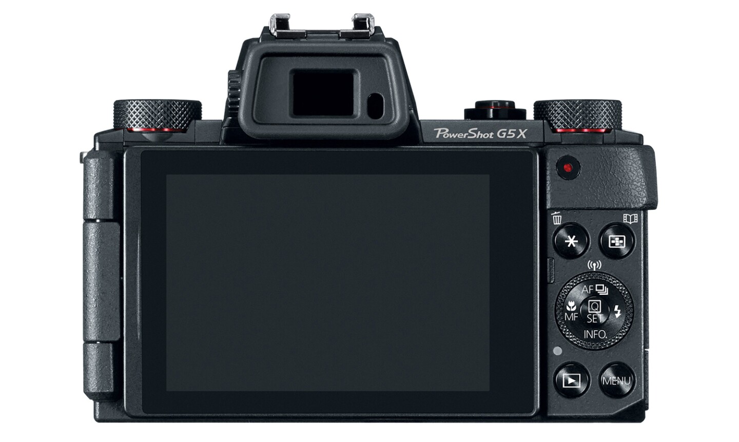 The Canon PowerShot G5 X boasts a built-in electronic viewfinder with 2.36 million dots