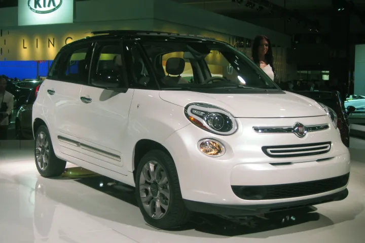 The Fiat 500L, as spied by Gizmag at the LA Auto Show this week