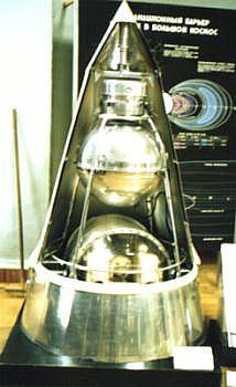 Replica of Sputnik 2 at the Polytechnical Museum in Russia