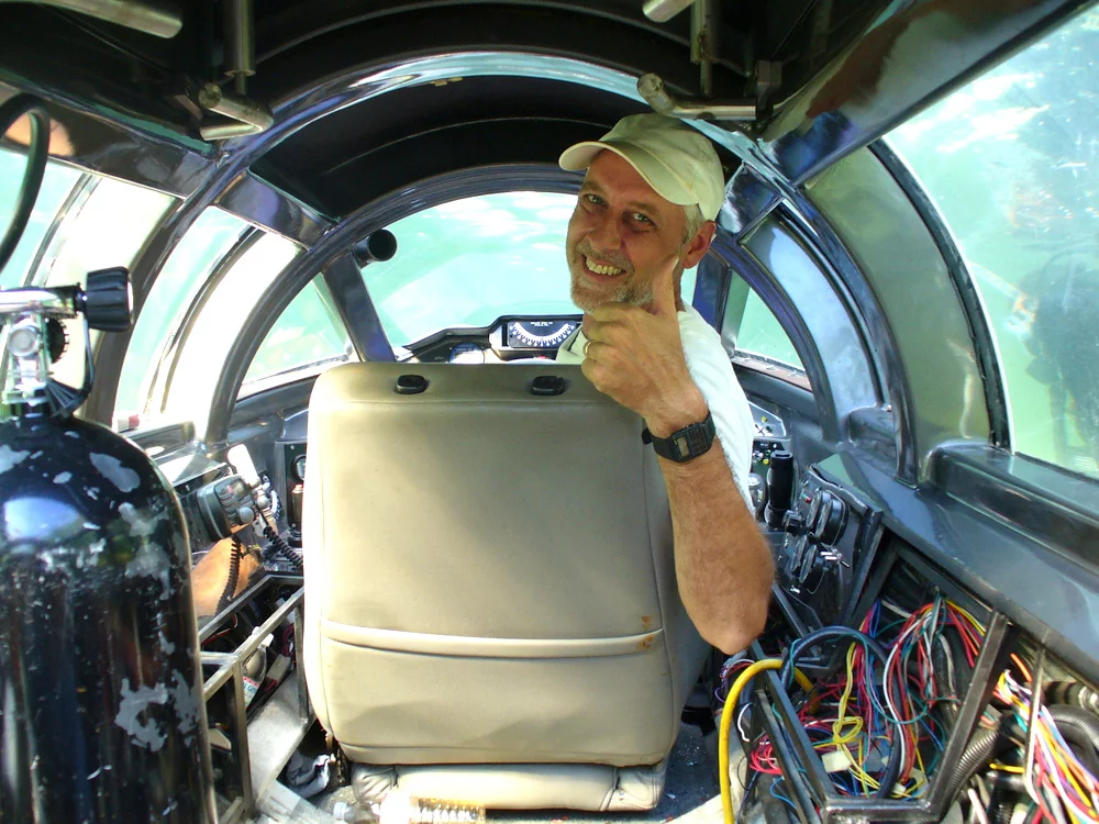 Pilot Reynolds Marion on the Fathom's first full test dive