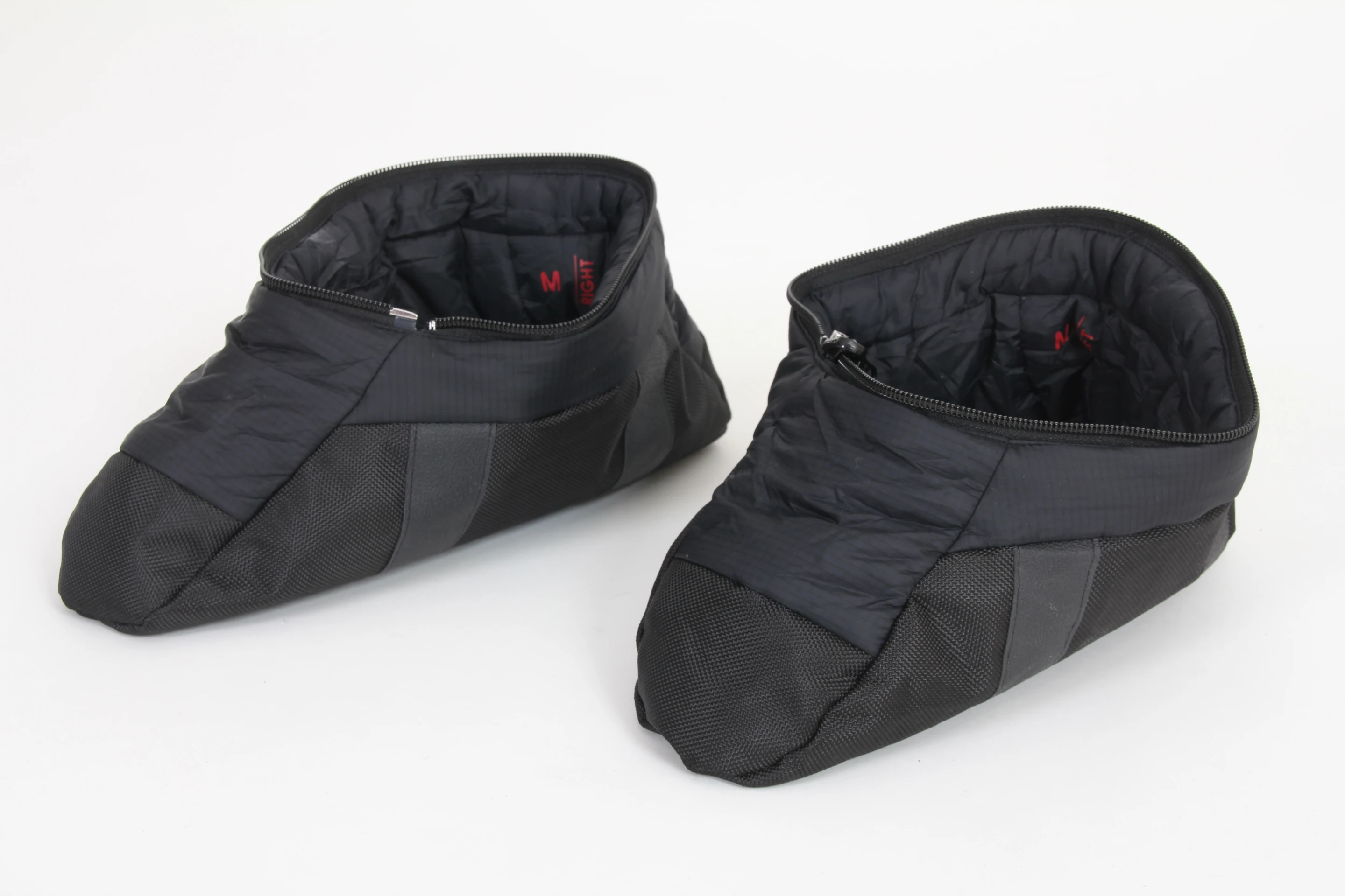 The removable booties zip together to form a pillow