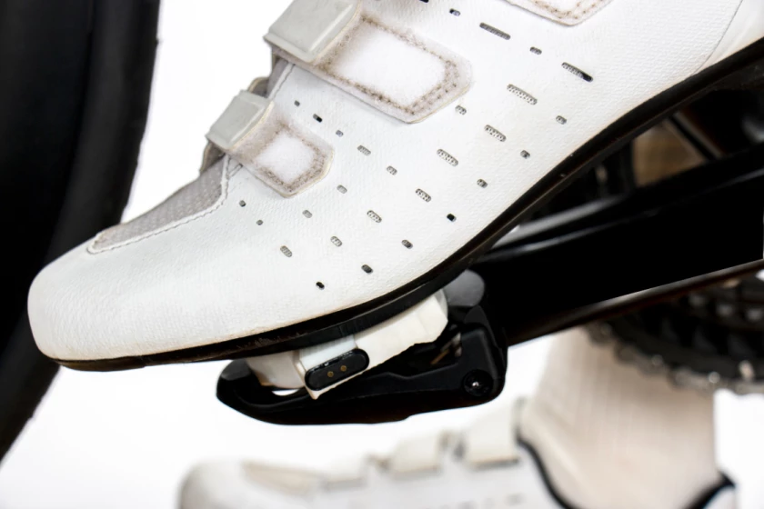 The cleat-integrated CycloWatt power meter is presently on Kickstarter