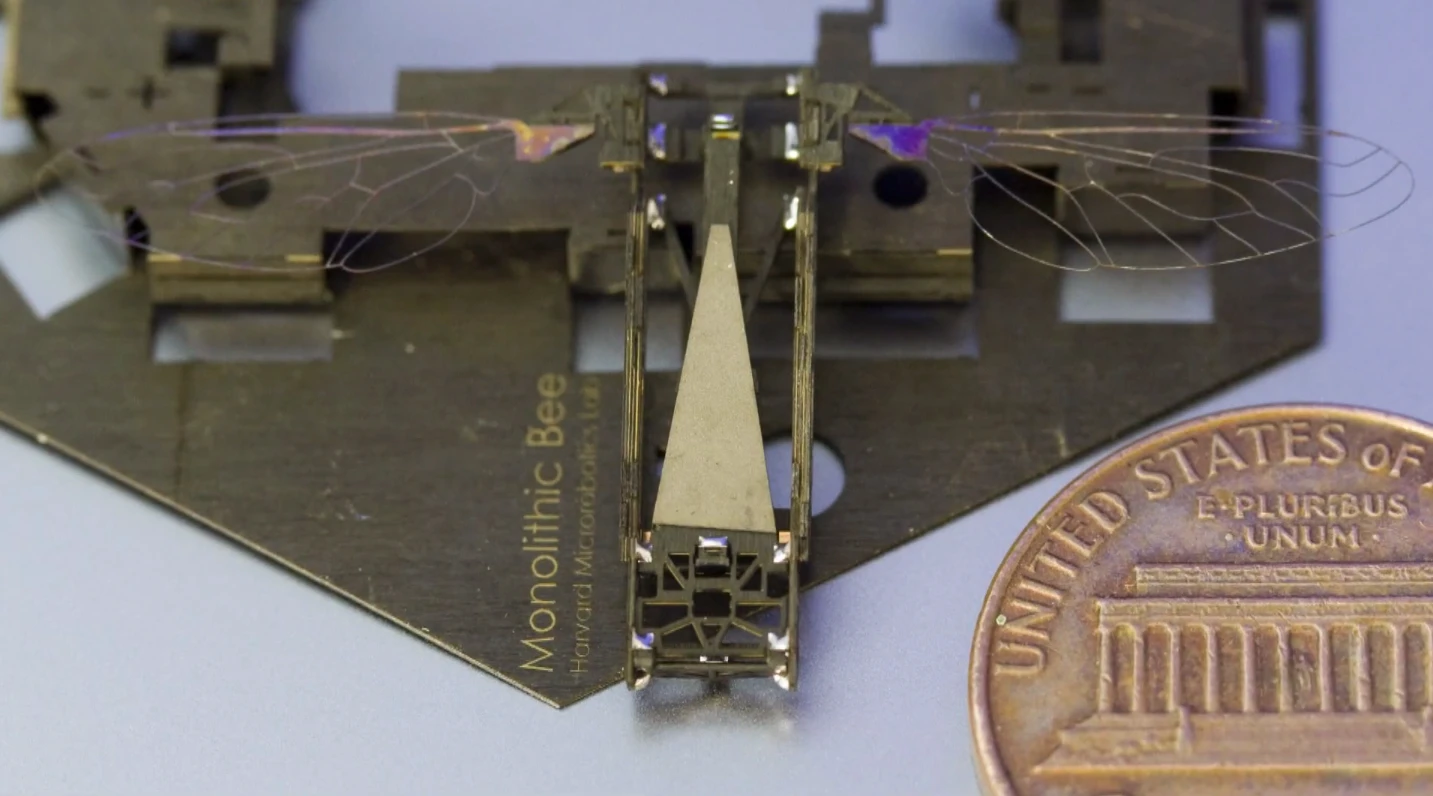 Close-up of the tiny Mobee flying robot