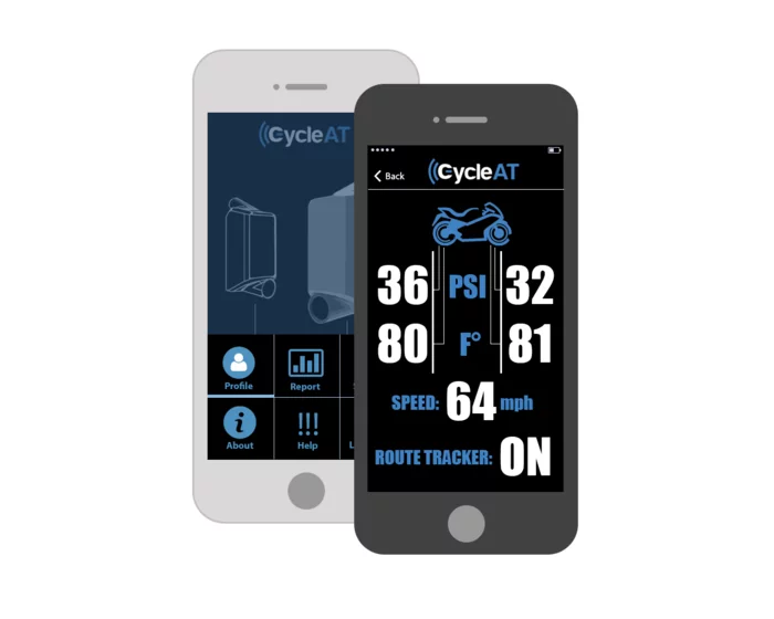 Using the app, riders can check the pressure and temperature of the air inside their tires, along with their speed and wheel alignment
