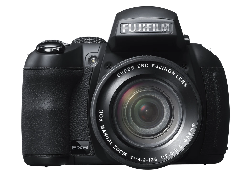 The Fujifilm FinePix HS30 front view