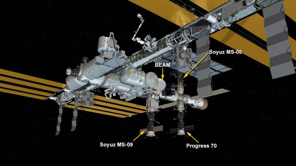 The leak was in the Soyuz MS-09 spacecraft