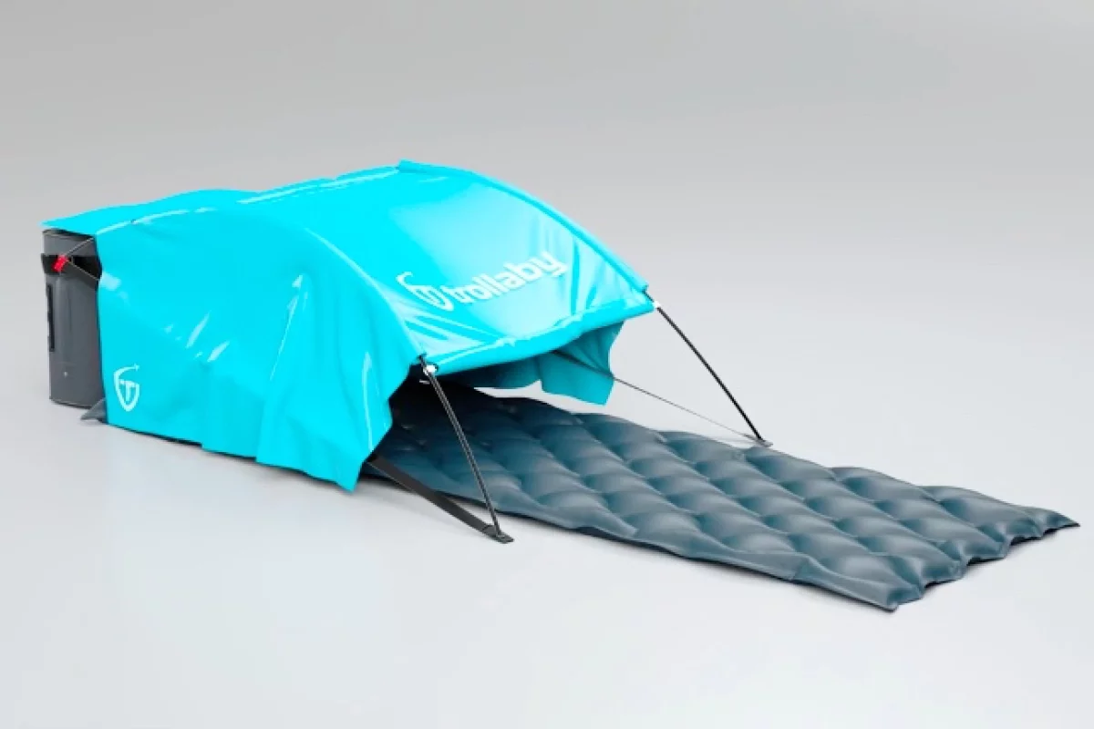 The Trollaby is designed to work with the user's existing carry-on suitcase