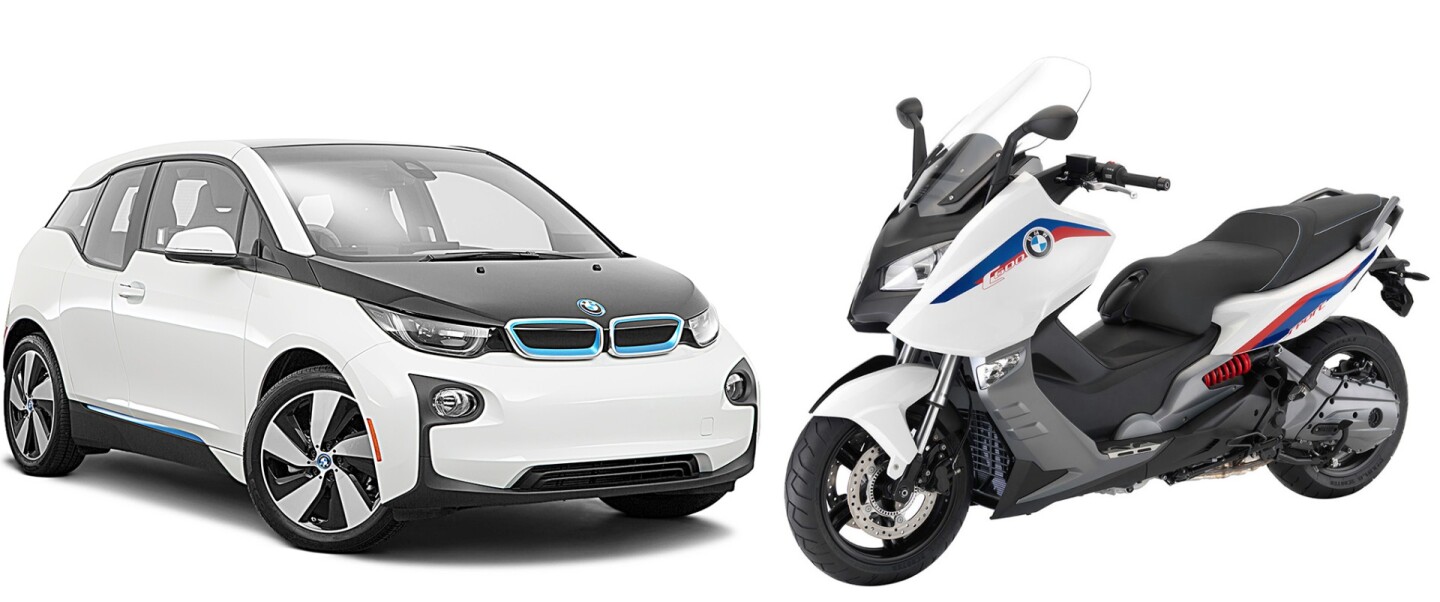The range-extending engine of the Surefly originates from BMW and is already in use in BMW products in several ways. In the i3 car, it is used as a range-extender, and the same convenient form-factor of the compact, narrow and flat engine is that it also provides the motive power for BMW's super scooter C600.