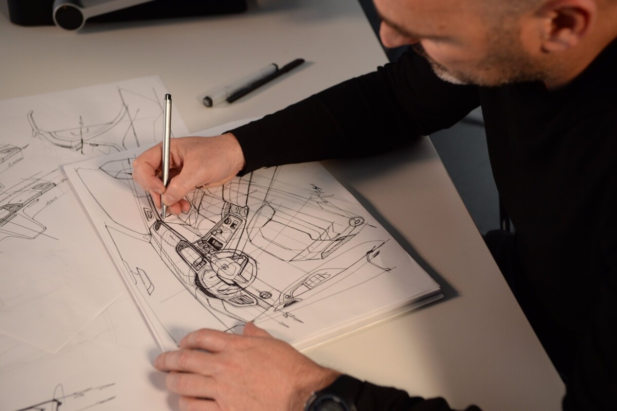 Over 1,000 sketches are created over the course of the design process