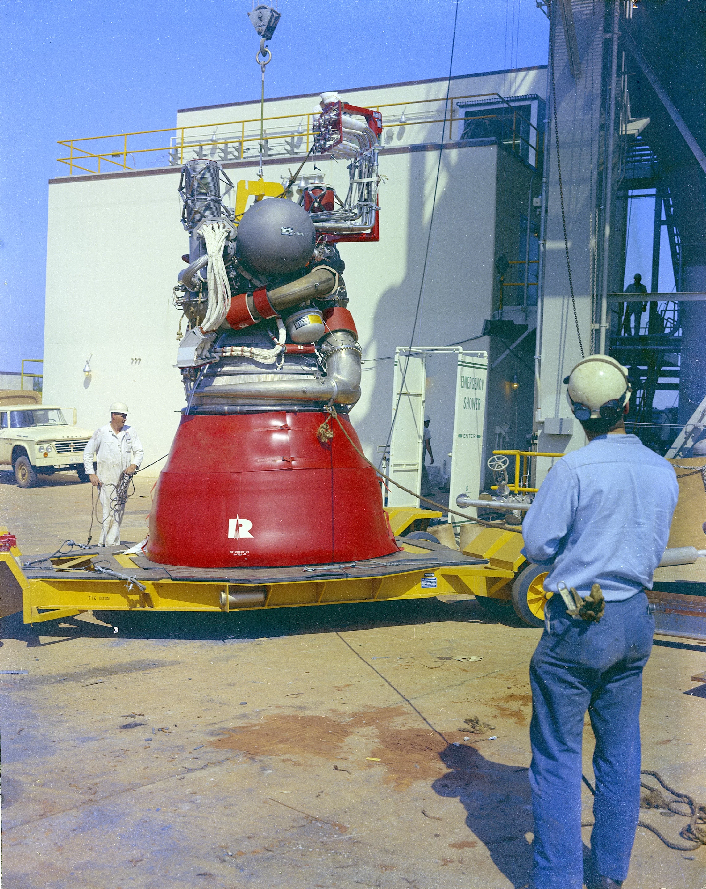 J-2 engine during testing