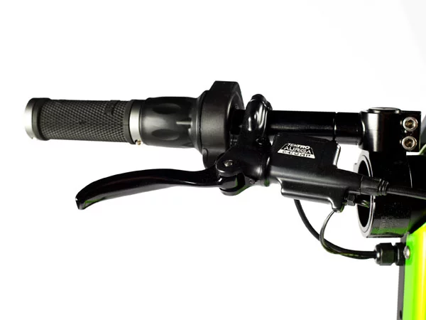 One lever operates the front hydraulic disc brake