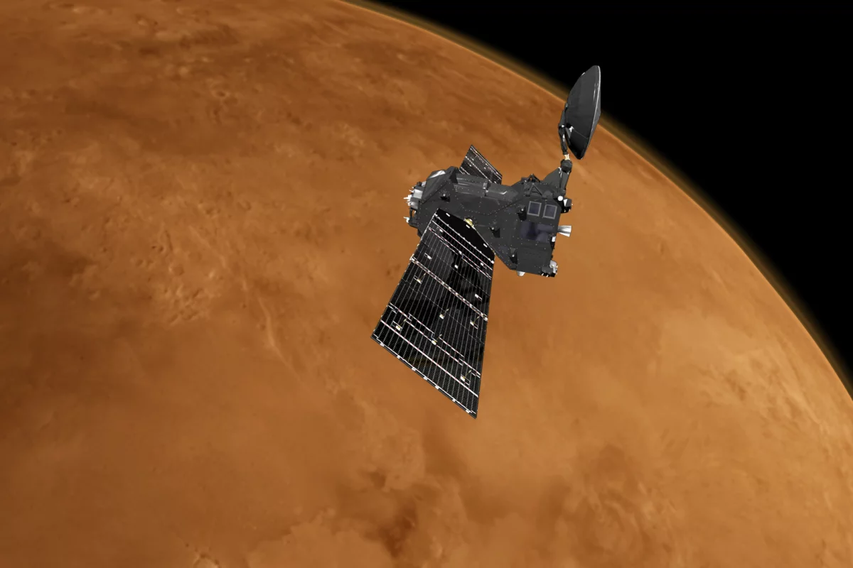 The Trace Gas Orbiter will use aerobraking to reach its desired orbit