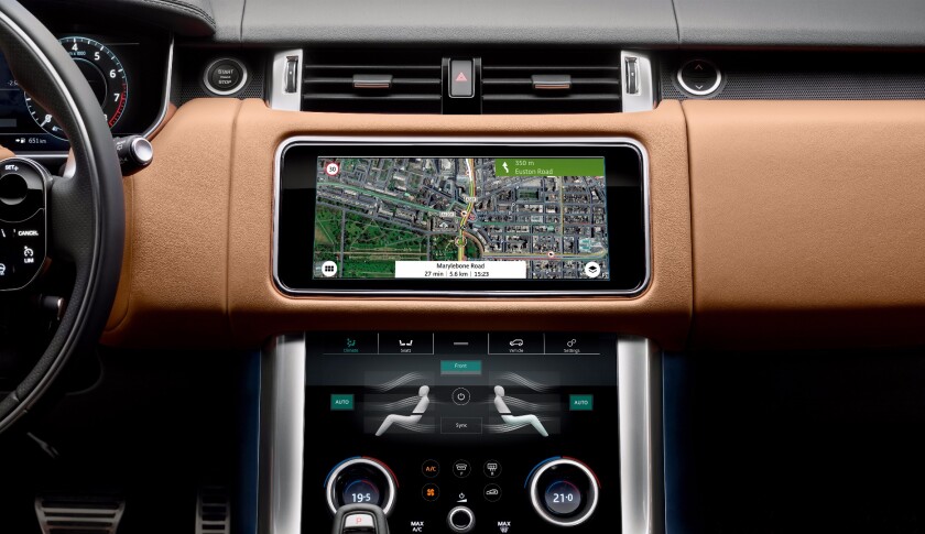 A look at the high-tech cabin in the Range Rover Sport