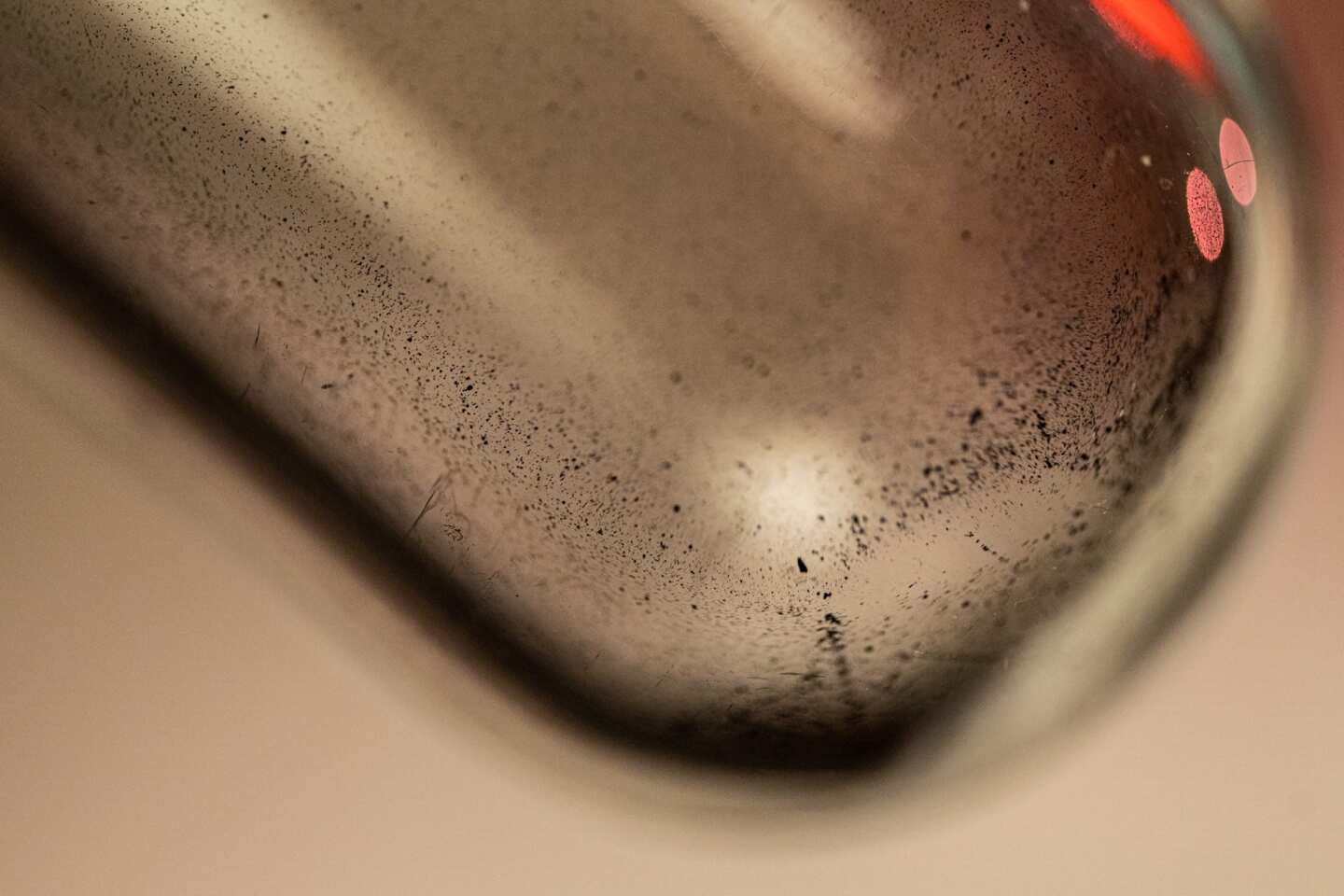 Powdered metals settle at the bottom of a tube after being separated out using the flash joule heating technique