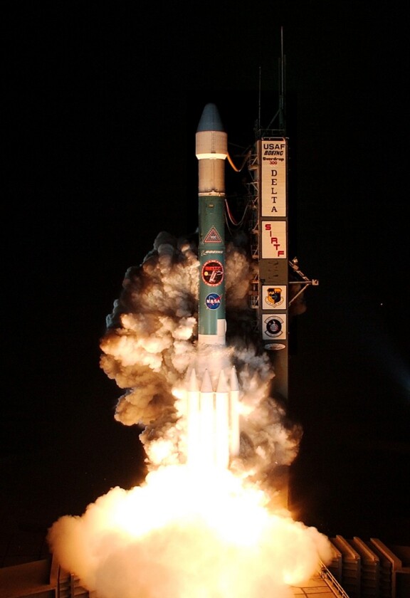 The Spitzer Space Telescope launching from Cape Canaveral Air Force Station