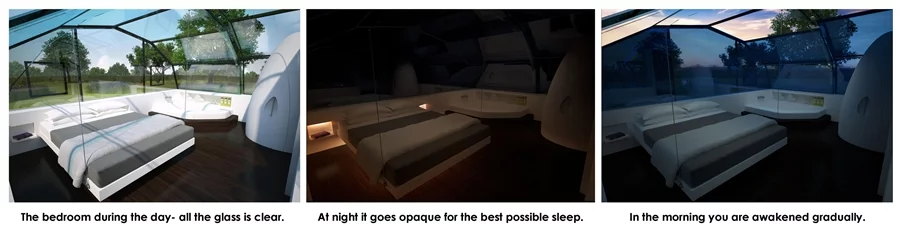 The Photon Space glass can switch between transparent and opaque (Image: The Photon Project)