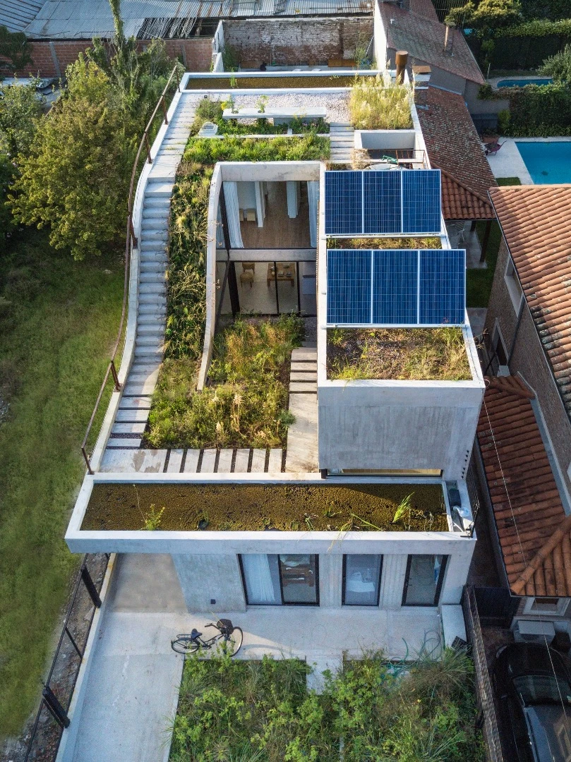 MeMo House, by Bam! Arquitectura, responds to a green-fingered client's wishes for maximum garden space in a cramped plot