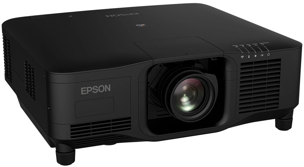 The EB-PU2220B (shown) and EB-PU2120W Pro Series laser projectors can throw up to 1,000-inch WUXGA-resolution images, come with 4K boost technology and are compatible with nine Epson interchangeable lenses
