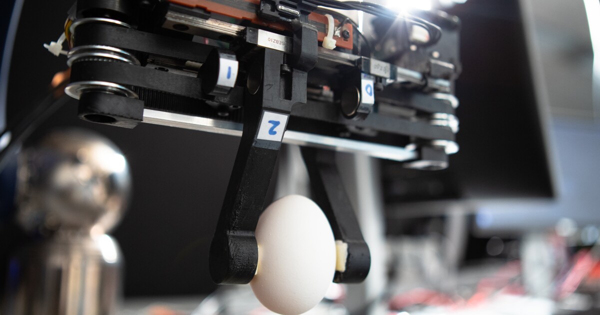 Robotic gripper uses to absorb shocks