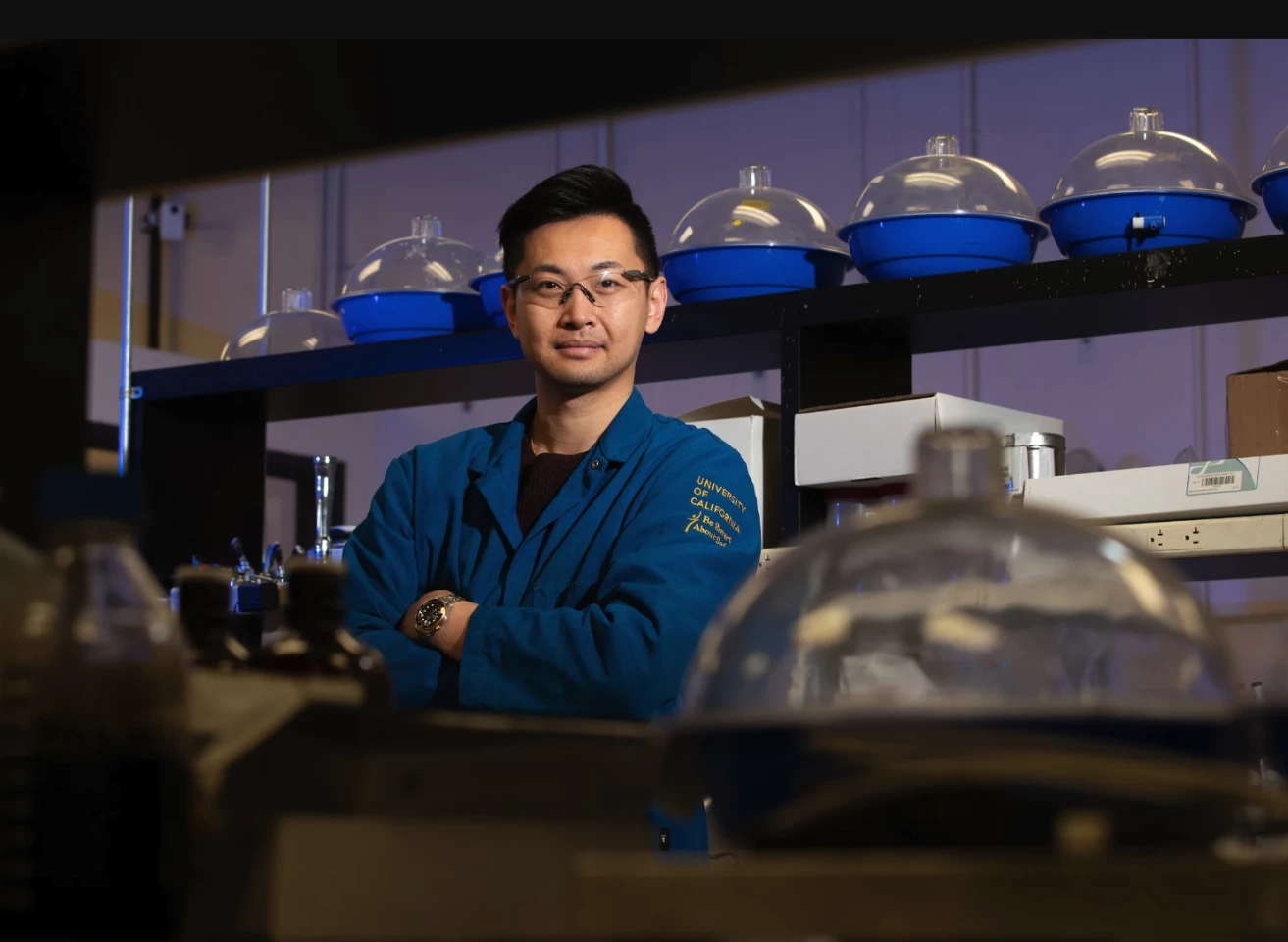 A suave and confident-looking associate research professor Charles Kai lets the watch pop