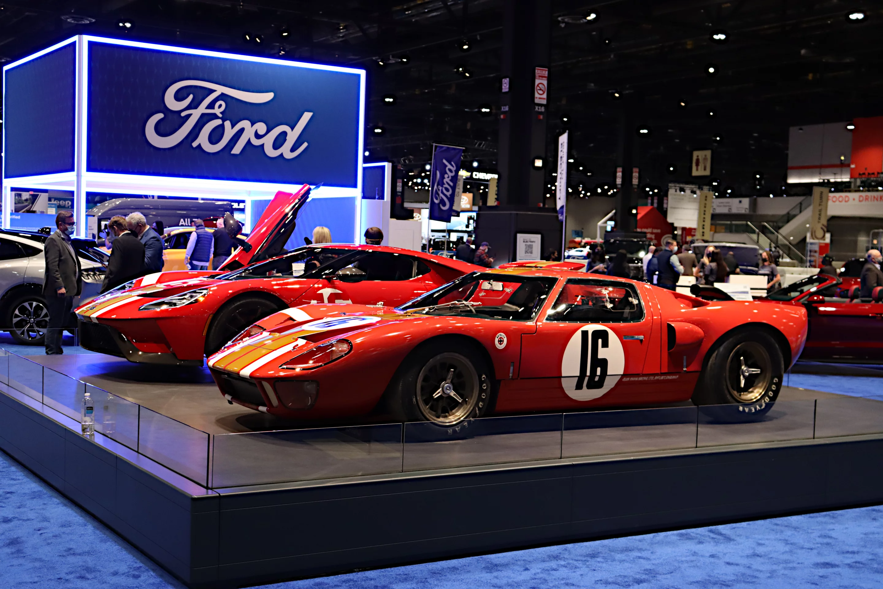 Ford is also eager to showcase some muscle with the modern day GT alongside its inspiration at the 2022 Chicago Auto Show