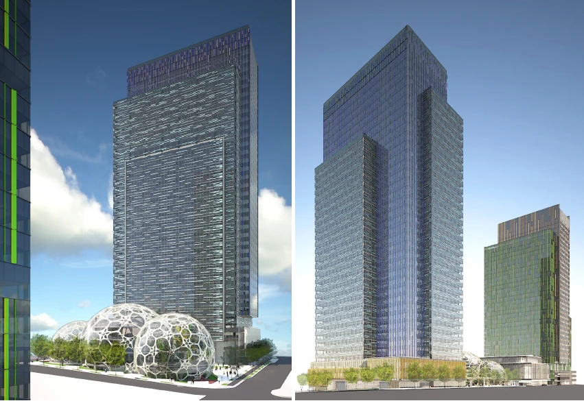 Tower and podium views (Image: NBBJ)